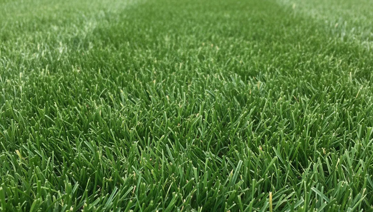 Close-up of freshly mowed lawn showing precise grass blade cuts by Chop Chop Landscaping in Cambridge, MA